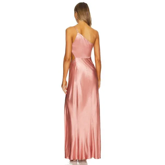 la lune asymmetrical gathered maxi dress Shona Joy Asymmetrical Gathered Maxi Dress in Antique Rose – Coco & Lola